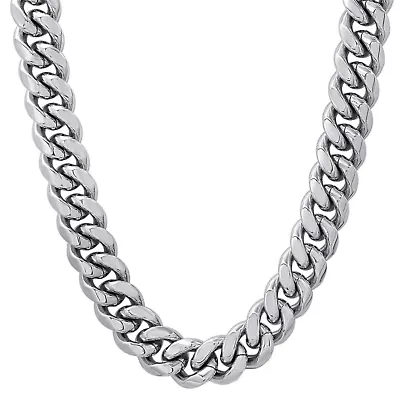 Men's stainless steel heavy cuban link chain necklace