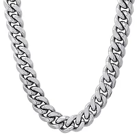 Men's stainless steel heavy cuban link chain necklace