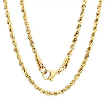 Men's stainless steel rope necklace chain