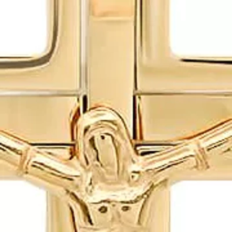 Men's stainless steel crucifix pendant