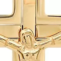 Men's stainless steel crucifix pendant
