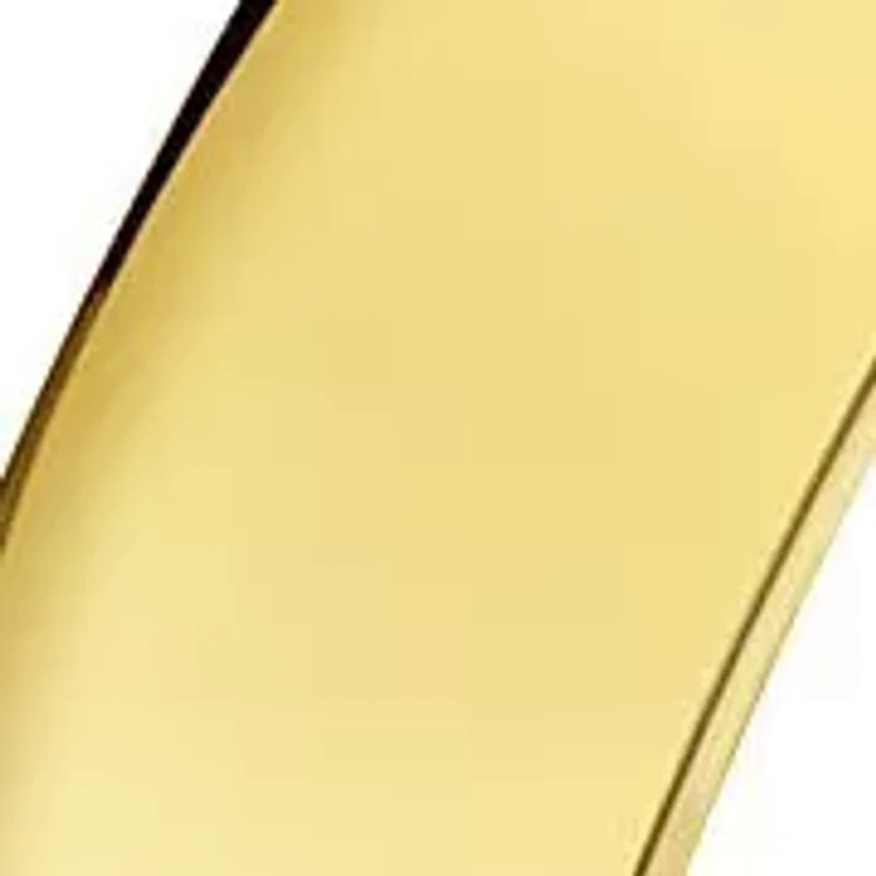 Unisex 4mm plain 18k gold plated stainless steel shiny high polished band