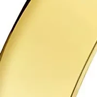 Unisex 4mm plain 18k gold plated stainless steel shiny high polished band
