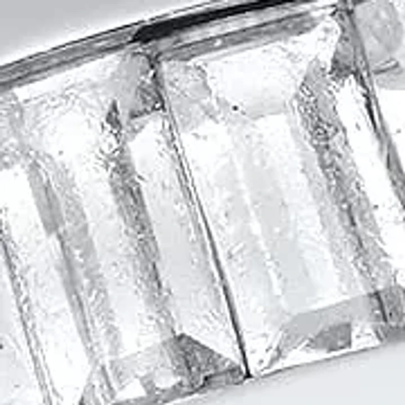 Lab Created Men's stainless steel and simulated emerald cut diamonds eternity band ring