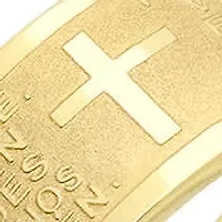 Men's 18kt gold plated stainless steel "pad nuestro…" ring
