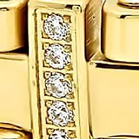 Lab Created Men's stainless steel link bracelet with cz