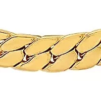 Men's stainless steel flat snake curb chain link necklace