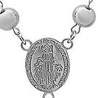 Men's black rubber and 18k gold plated stainless steel rosary