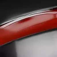 Men's two tone stainless steel black and red ip ring