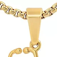 Men's 18k gold plated stainless steel stethoscope pendant