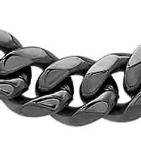 Men's 18k gold plated stainless steel cuban link chain necklace