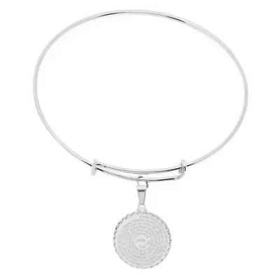 18kt rose gold plated stainless steel "padre nuestro…"pendant with 18'' ball chain necklace