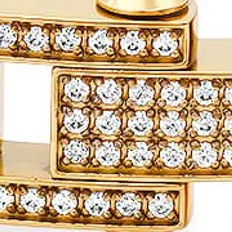 Lab Created Men's stainless steel and simulated diamonds tennis link bracelet
