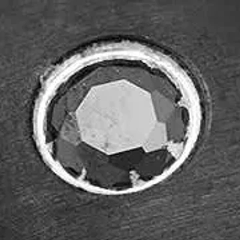 Lab Created Men's black ip stainless steel matte ring with simulated diamond