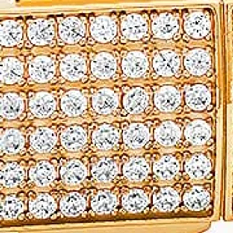 Lab Created Men's 18k gold plated stainless steel and simulated diamonds ice out miami cuban link bracelet
