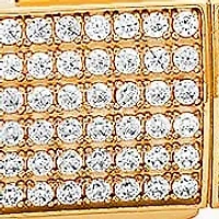 Lab Created Men's 18k gold plated stainless steel and simulated diamonds ice out miami cuban link bracelet