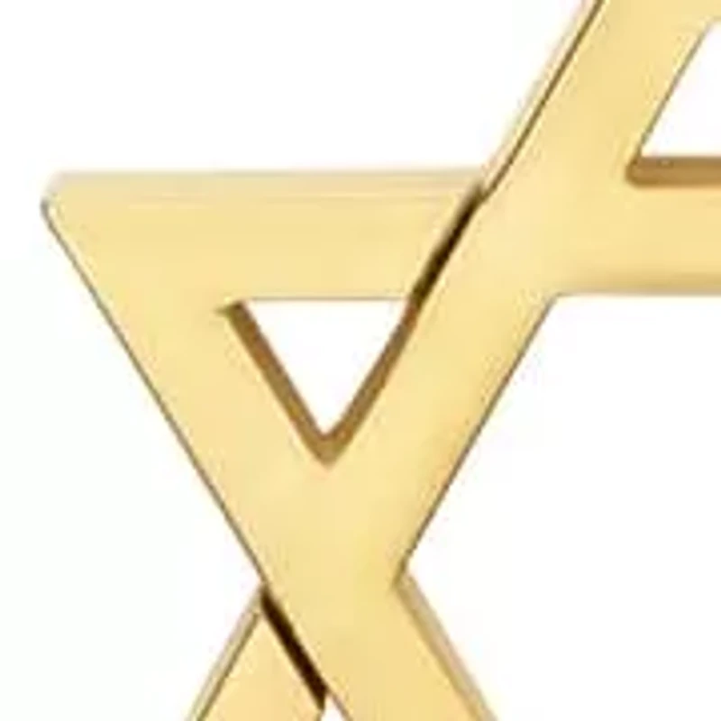 Men's stainless steel star of David pendant