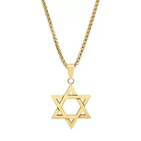 Men's stainless steel star of David pendant