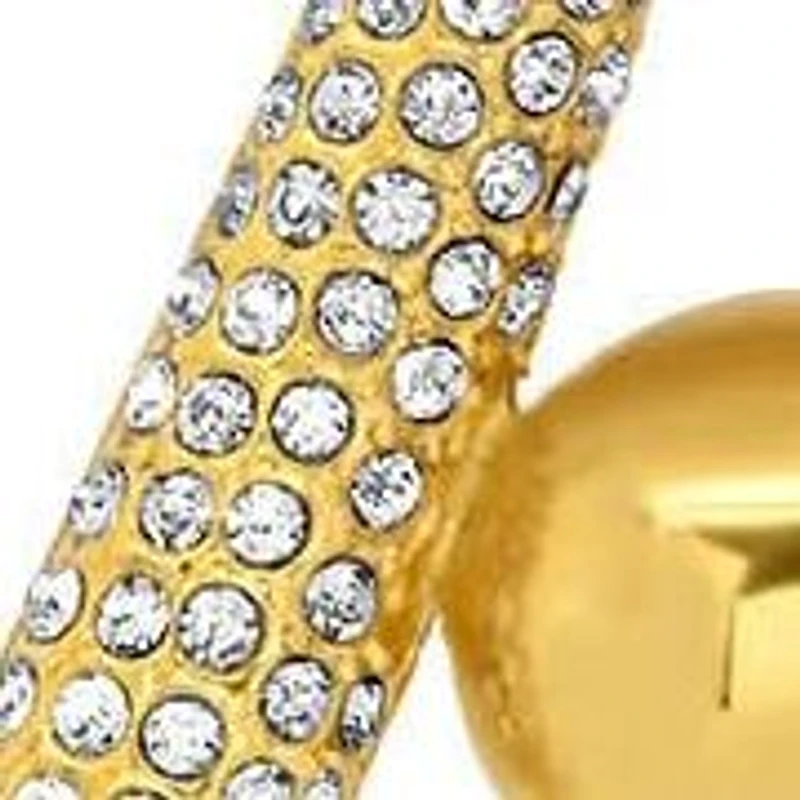 Lab Created Men's stainless steel and simulated diamonds baseball bat pendant