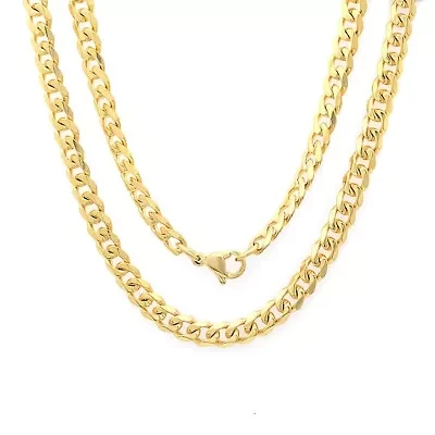 Men's stainless steel cuban chain necklace