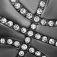 Lab Created Men's black ip stainless steel and simulated diamonds basketball pendant