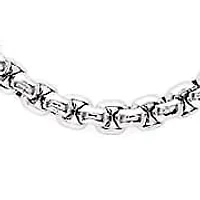 Men's stainless steel rounded box chain necklace 16", 18", 24", and 30"