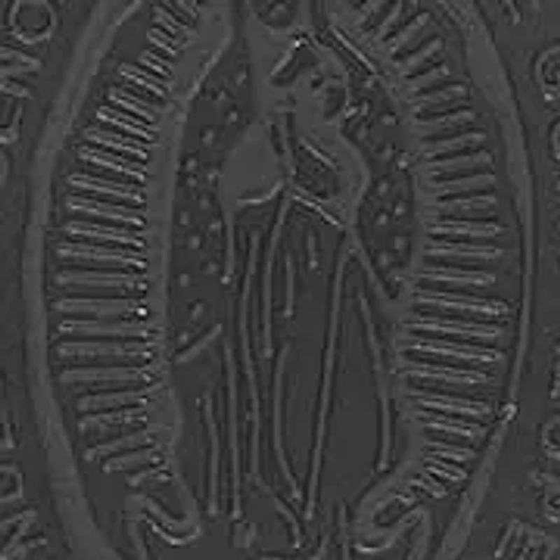 18k gold plated stainless steel oval religious pendant