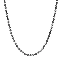 Men's 18k gold plated stainless steel ball chain necklace