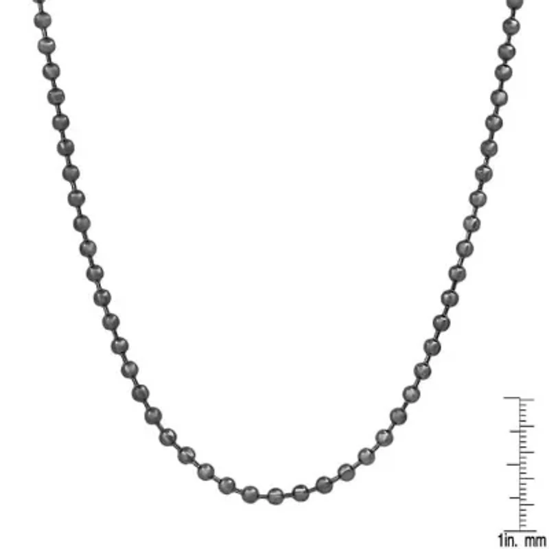 Men's 18k gold plated stainless steel ball chain necklace