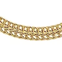 Men's 18k gold plated stainless steel flat cuban link chain