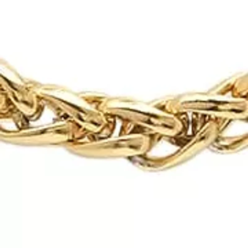 Men's 18k gold plated stainless steel braided chain link necklace