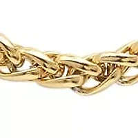 Men's 18k gold plated stainless steel braided chain link necklace