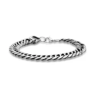 Men's stainless steel cuban link chain bracelet