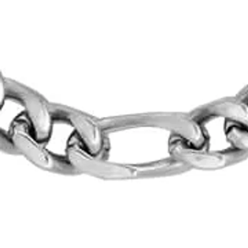 Men's stainless steel figaro link chain necklace