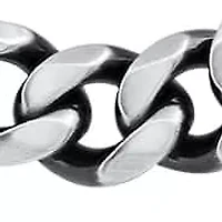 Men's stainless steel gunmetal cuban chain necklace