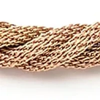 Men's 18k rose gold plated stainless steel rope bracelet/necklace set