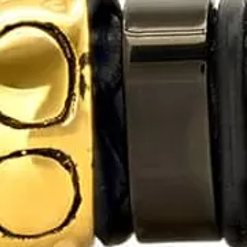 Men's black braided leather bracelet with 18k gold plated and black ip stainless steel skull accents