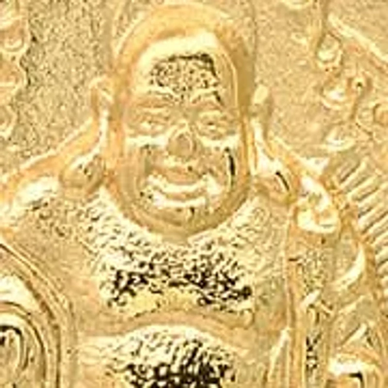 Men's 18k gold plated stainless steel buddha pendant