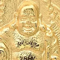 Men's 18k gold plated stainless steel buddha pendant