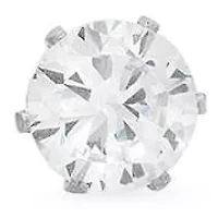 Lab Created Stainless steel set of 2 simulated diamond stud and simulated diamond huggie earrings