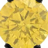 Lab Created Men's two tone black ip stainless steel and 18k gold plated huggies/simulated yellow diamonds stud earrings 2pc set with greek key accents