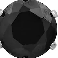 Lab Created Unisex 2pc set stainless steel and simulated black diamonds studs & huggies earrings