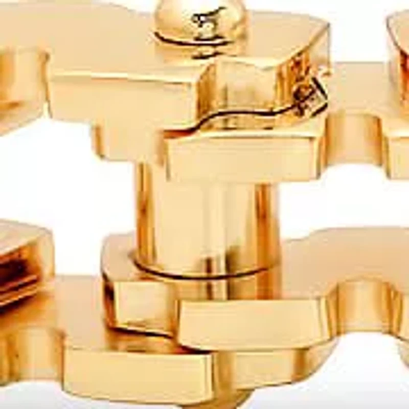 Men's 18k gold plated stainless steel bicycle chain link bracelet