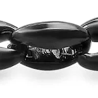 Men's black ip stainless steel gucci link bracelet