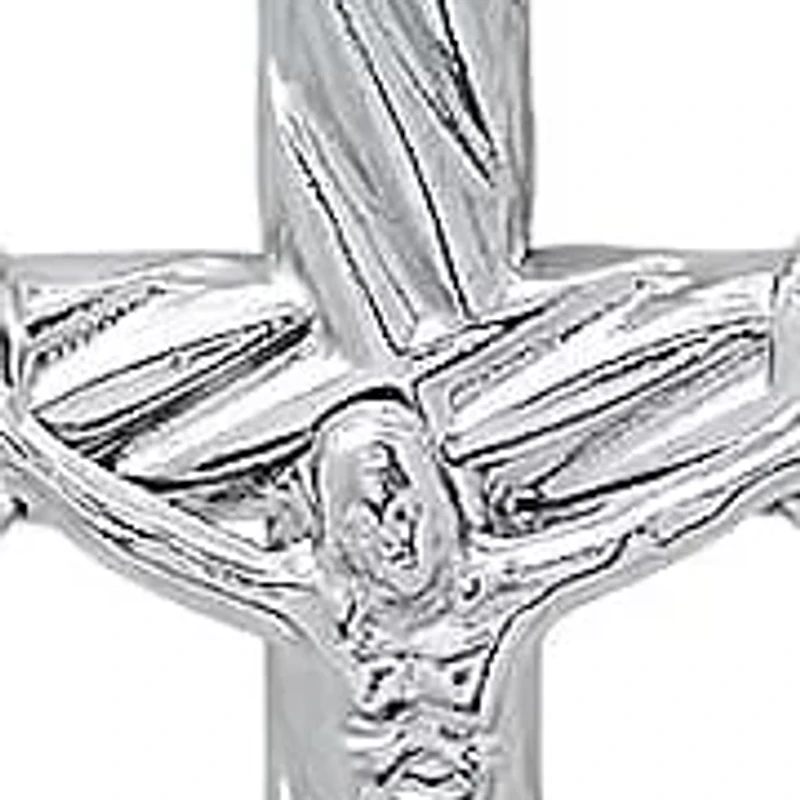 Men's stainless steel rope crucifix pendant