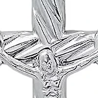 Men's stainless steel rope crucifix pendant
