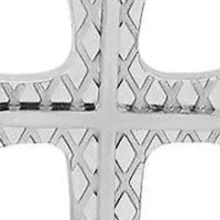 Men's stainless steel diamond cut double cross pendant