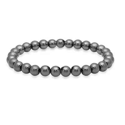 Men's  hematite beaded bracelet