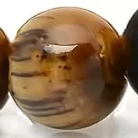 Men's genuine tiger eye and black lava beaded stretch bracelet