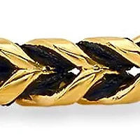 Men's 18k gold plated stainless steel wheat chain bracelet